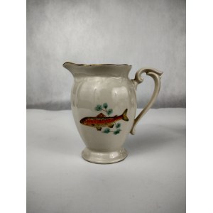 Porcelain Pitcher Tulowice with fish motif