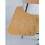 Vintage Krzesło Szkolne z Pulpitem* Legia Graffiti