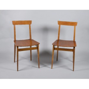 Pár dřevěných židlí - ŁAD, 1957
