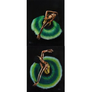 Artem Tuliuk, Emeralds of a ballerina - Diptych, 2020