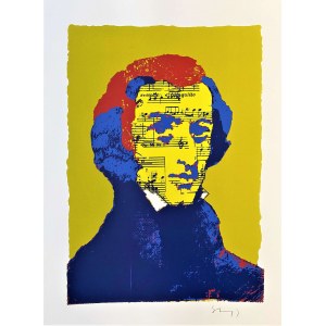 Janusz Stanny, Chopin from Graphic portfolio published on the occasion of the 200th anniversary of the birth of Fryderyk Chopin (19 of 60), 2010