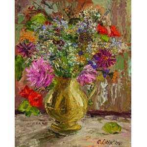 Litke Celina, Flowers in a vase, 2020