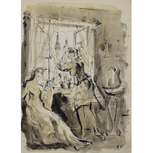 Antoni UNIECHOWSKI (1903-1976), At the Window