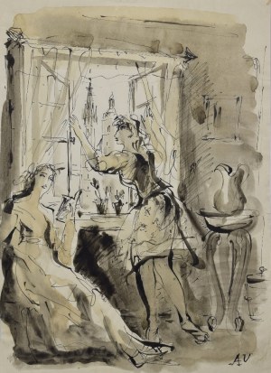 Antoni UNIECHOWSKI (1903-1976), Przy oknie