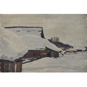 Stanislaw CZAJKOWSKI (1878-1954), Cottage in Winter, 1923