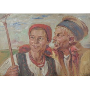 Wincenty WODZINOWSKI (1866-1940), Wiejska para, 1936