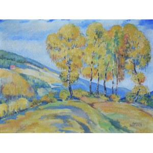 Antoni WIPPEL (1882-1969), Landschaft mit Birken
