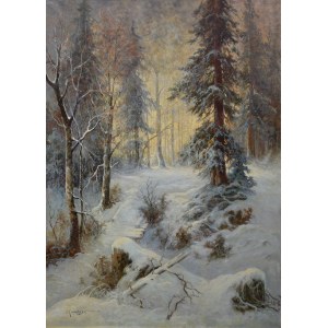 M. HALGREN, 20th century, Winter in the woods