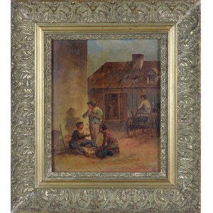 Adam MALINOWSKI (1829-1892), Genre-Szene - Jungenspiele
