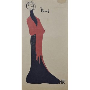 Karol FRYCZ (1877-1963), Helena Sulima jako Rachel w sztuce Stanisława Wyspiańskiego Wesele - z Teka Melpomeny, 1904