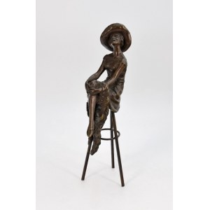 Demetre Haralamb CHIPARUS (1886-1947), Woman sitting on a bar stool
