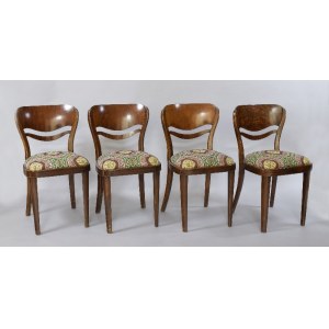 Set of four bentwood chairs