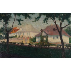 Boguslaw SERWIN (1882-1956), Landscape with manor buildings (1924)