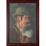 Ottokar SKIBIŃSKI (1900-1980), Mężczyzna z fajką