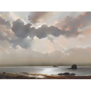 Marian MICHALIK (1947-1997), Wieczorne chmury nad jeziorem