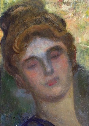 Józef MĘCINA-KRZESZ (1860-1934), Studium głowy kobiecej