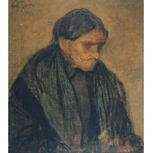 Teodor GROTT (1884-1972), Głowa staruszki, 1906