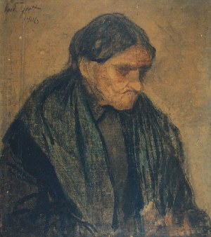 Teodor GROTT (1884-1972), Głowa staruszki, 1906