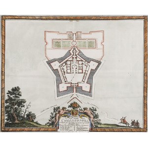 Erik DAHLBERGH - rys. (1625-1703), Françoise de LAPOINTE - ryt., Plan zamku Ujazd - Krzyżtopór