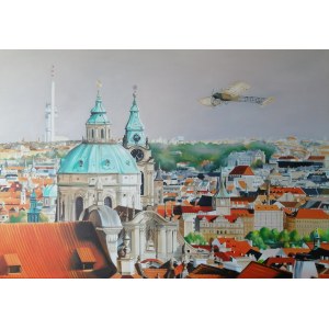 Monika ŁAKOMSKA (geb. 1968), Klarer Himmel über Prag, 2023