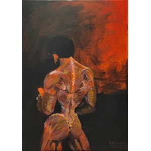 Maciej KOSTECZKA (b. 1988), Three paintings: orange, 2022