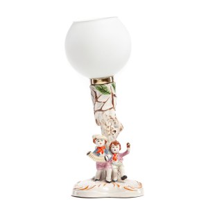 Porcelánový podstavec na lampu Hudobné deti - Výroba keramických výrobkov Steatit