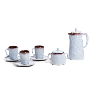 Bolesław KSIĄŻEK (1911 - 1994), Coffee set for three people, Kamionka cooperative in Lysa Góra