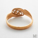 Ring with 3 diamonds - 750 gold