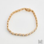 Illusion bracelet with diamonds - 375 gold