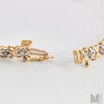 Iluzívny náramok s diamantmi - 375 zlatý