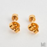 Kolczyki z naturalnymi szmaragdami - złoto 375