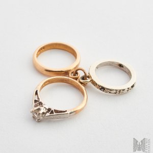 Charms w kształcie pierścionków - złoto 375