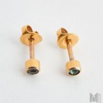 Earrings with topazes - 375 gold