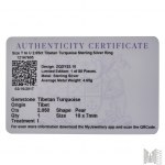 Prsteň s tyrkysom - striebro 925 s certifikátom