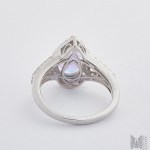 Pierścionek z kryształem Aurora Borealis - srebro 925