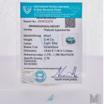 Naturalny akwamaryn, 2.40 ct, certyfikat ITLGR