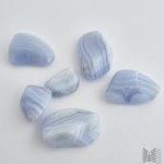 Blue agate set, 67.76 grams