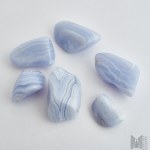 Blue agate set, 67.76 grams
