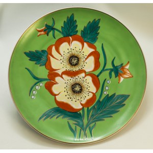 Ćmielów Porcelain Factory, 20th century, Decorative plate, circa 1960.