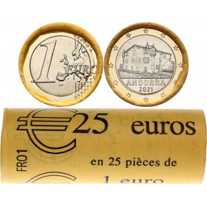 Andorra 25 x 1 Euro 2021 Mint Roll