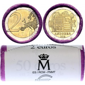 Andorra 25 x 2 Euro 2018 Mint Roll