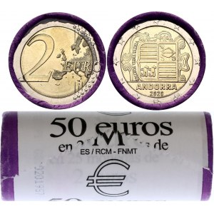 Andorra 25 x 2 Euro 2020 Mint Roll