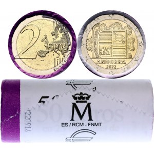 Andorra 25 x 2 Euro 2022 Mint Roll