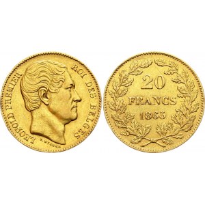 Belgium 20 Francs 1865