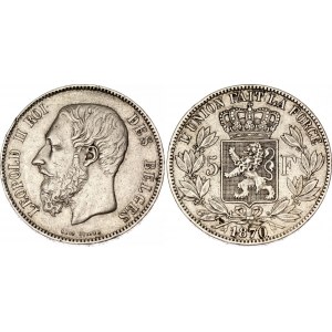 Belgium 5 Francs 1870