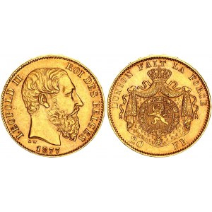 Belgium 20 Francs 1877