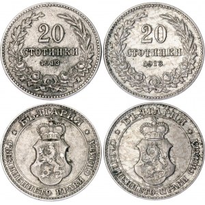 Bulgaria 2 x 20 Stotinki 1913