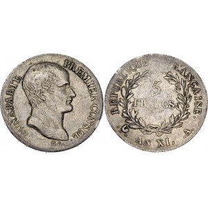 France 5 Francs 1802 AN XI A