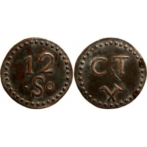 France 12 Sols 1815 - 1824 (ND) Wage Token