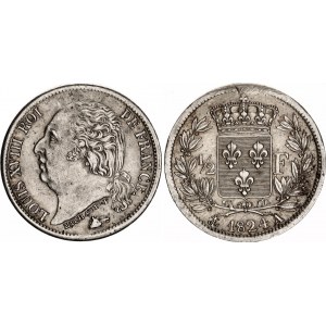 France 1/2 Franc 1824 A